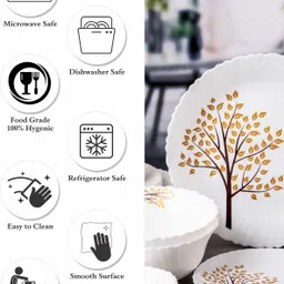 cello Pack of 20 Opalware Glass Dinner Set of 20pcs Dinner Set image 4