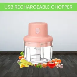 guggu Mini Rechargeable Chopper, Electric Chopper for Onion, Garlic and VegetableA439 Electric Vegetable & Fruit Chopper-picture-12