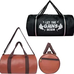 ananya enterprises 15 L Gym Duffel Bag - Combo Gym Bag 2 Set Super for Men/Fitness Bag/Carry Bags/Sports & Travel Bag - Orange-picture-33