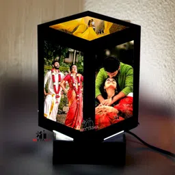 nityama Rotating LEDLight Lamp taple Photo Frame with Customized 5Photo Printed Gifts OD Night Lamp-picture-10