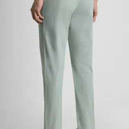 peter england Men Slim Fit Green Cotton Blend Trousers image 2