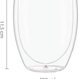 borosil (Pack of 2) IDWGTUMB02400 Glass Set Water/Juice Glass image 2