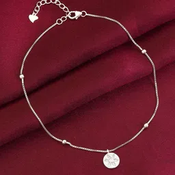 GIVA Rhodium-Plated 925 Sterling Silver Anklets-image-38