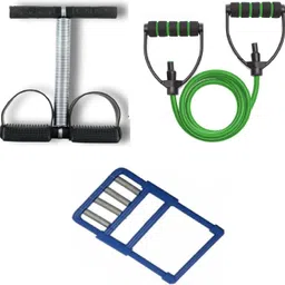 dr pacvu Set3|Toning Tube & Single Tummy Trimmer,Plastic Gripper Body Stretching,Exercise Fitness Accessory Kit Kit image 1