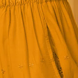 houseofcommon Women Relaxed Yellow Viscose Rayon Trousers image 3