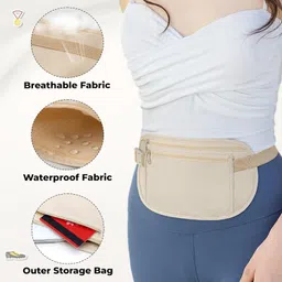 KRAPTICK Running Waist Belt with Ultra Thin Design | Adjustable, Waterproof & Sweatproof Jogging Belt | Sports Waist Pouch for Phone, Keys & Money image 4