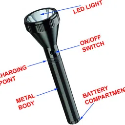 benson High power 3 Mode LED Metal Body Torch 13W 800m Range emergency Torch 6 hrs Torch Emergency Light-picture-14