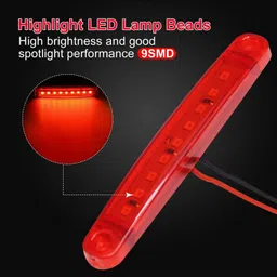 apsmotiv 4 Piece Side Marker Lights 9LED Front Rear LED Marker for Universal Vehicles Car Dash Indicator Lamp image 3