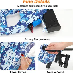 sabirat Fully Automatic Gel Blaster Gun, Gell Ball, Electric Gun, Long Range, Water Gun image 2