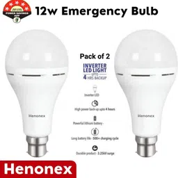 henonex Dual Pack 2 Emergency LED Bulbs – Automatic Power Failure Lights 2 hrs Bulb Emergency Light-picture-24