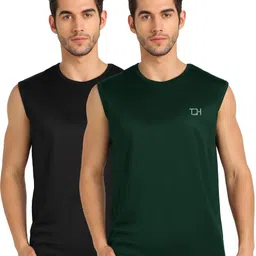Pack of 2 TQH Men Vest Green, Black - (Pack of 2) Men Vest-picture-22
