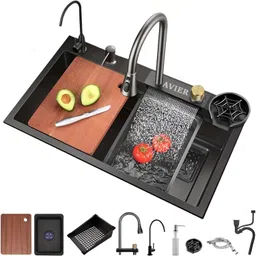 avier Undermount Stainless Steel Kitchen Sink 30x18x9 multifunctional kitchen sink 304 Vessel Sink-picture-25