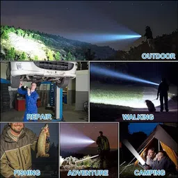 Deoxys Torches LED Super Bright, Powerful 200000 Lumens Rechargeable Torch Flash image 3