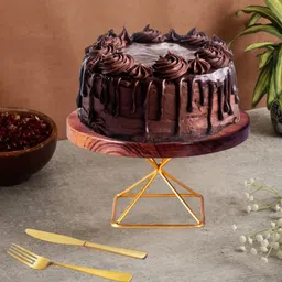 metscapeindia Wooden Cake Stand with Golden Metal Base for Party & Home Décor Iron Fruit & Vegetable Basket-picture-10