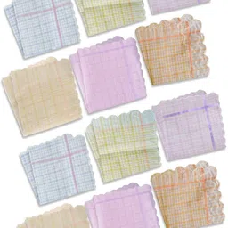 Just Peachy Premium HandKerchiefs |100% Cotton Hankies | NO. 370 ["Multicolor"] Handkerchief-image-59