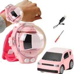 bestie toys MrBean Mini Watch Car Remote Control Car For Kids Boys and Girls (PINK)-picture-17