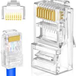coolcold Pass Through RJ45 Crimp Tool Kit All-in-One Ethernet Crimper Cat7 Cat6 Cat5E with Lan Tester + Battery, 20-Pack Cat6 RJ45 Pass Through Connector, 10pc Boots Manual Crimper image 4