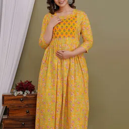 murli kurti Printed Pure Cotton Stitched Flared/A-line Gown-picture-10