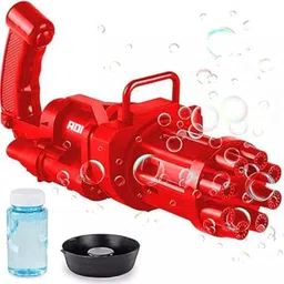 just97 8 Hole Bubble Maker Gatling Machine Toy for Kids Solution A17 Water Gun image 1