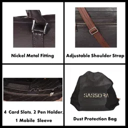 sassora Men Brown Messenger Bag image 5