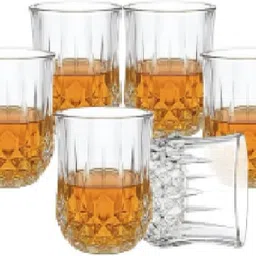 kimart4u (Pack of 6) WINE AND WISKY GLASS Glass Set Whisky Glass image 2