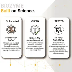 muscleblaze Biozyme Gold 100% Whey Protein Powder 5 Sachet Travel Pack (5x33.5g) Whey Protein image 4