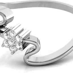 avsar Real Gold and Cubic Zirconia Stones Janavi Ring AVR006WBN 14kt White Gold ring image 2