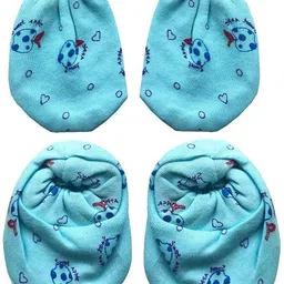 fabsquare Baby Jhabla 4 Pcs ,8pcs Nappy 4set mittens ,Hosiery Soft Quality BrandeMaterial image 2
