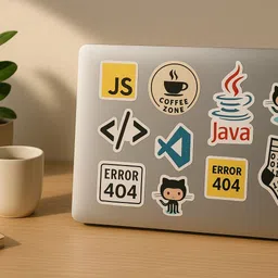 comrade enterprises 3 inch Coding & Coffee Vinyl Sticker Pack Self Adhesive Sticker image 5