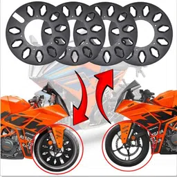 asryd 17 inch 4pc ABS Plastic PRO Disc Bike Wheel Cover New Shape For Hero ZMR Bike Fairing Kit image 5