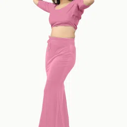 Ozberk Creation PAR.__Fish_Light Pink_XL_Saree Shapewear shapewear petticoat For Women Lycra Blend Petticoat image 2