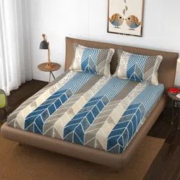 schp Woolen, Velvet Double Flat 240 TC Printed Bedsheet image 4