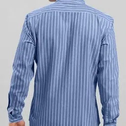rodeiz Men Slim Fit Striped Spread Collar Casual Shirt image 2