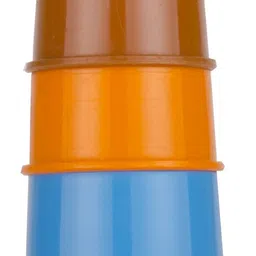 toy fun Build Up Beakers Stacking and Nesting Toy for Kids, Multicolour - 12 Pieces image 2