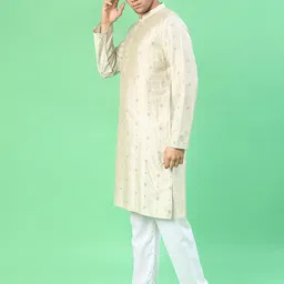 v-mart Men Viscose Rayon Kurta Pyjama Set image 5