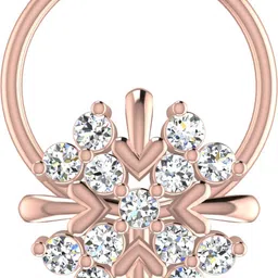 avsar Parnika 14kt Cubic Zirconia Rose Gold Nose Wire-picture-24