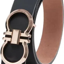 luxury leather Men Casual, Formal, Evening, Party Black Synthetic Belt image 1