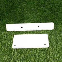 b.k accessories UNIVERSAL NUMBER PLATE FRONT REAR FOR BIKE’S,SCOOTY,SCOOTER WHITE Bike Number Plate image 2