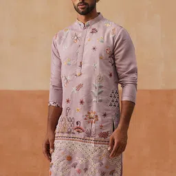 jompers Men Embroidered Silk Blend Straight Kurta image 2
