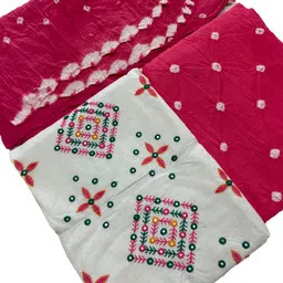 Unstitched Pure Cotton Salwar Suit Material Embellished-image-6