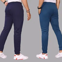 anand Pack of 4 Men Chevron/Zig Zag Multicolor Track Pants image 3