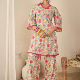 winered Tunic Pant Co-ords Set image 1