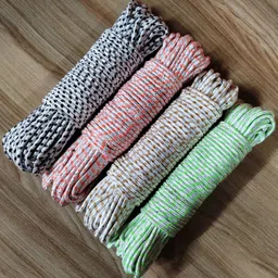 kabi aggro Rope for Cloth Drying 10 Meter each Pack of 4 Rassi Polyester Clothesline image 2