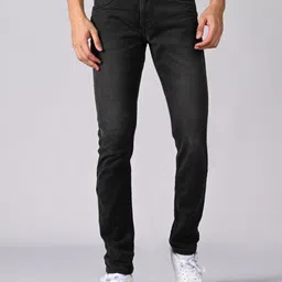 Men Skinny Mid Rise Grey Jeans-image-66