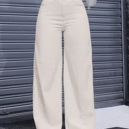 Women Regular High Rise White Jeans-image-43