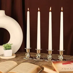 parkash candles Unscented Dripless Taper Candles || Candle Light Dinner || Spell || Set of 4 Candle-picture-26