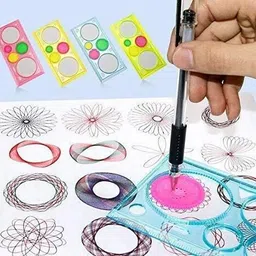 kidszone Spirograph Designing Ruler for Kids|Art Ruler|Set Of 2 Ruler-picture-17