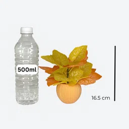 sohamretails Orange And Yellow Leafs Artificial Plants(PACK OF 2) Artificial Plant with Pot image 3