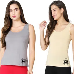 rapid garments Women Grey, Beige Camisole-picture-25