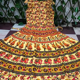 anunja Printed Pure Cotton Stitched Flared/A-line Gown image 2